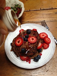 Banana Oatmeal Pancakes