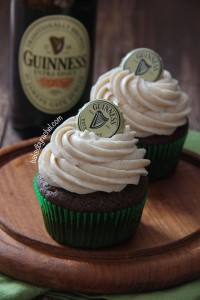 Guinness Chocolate Cupcakes with Cinnamon Cream Cheese Frosting