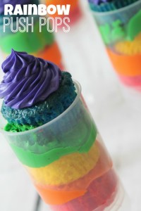 Rainbow Cupcakes Push Pops