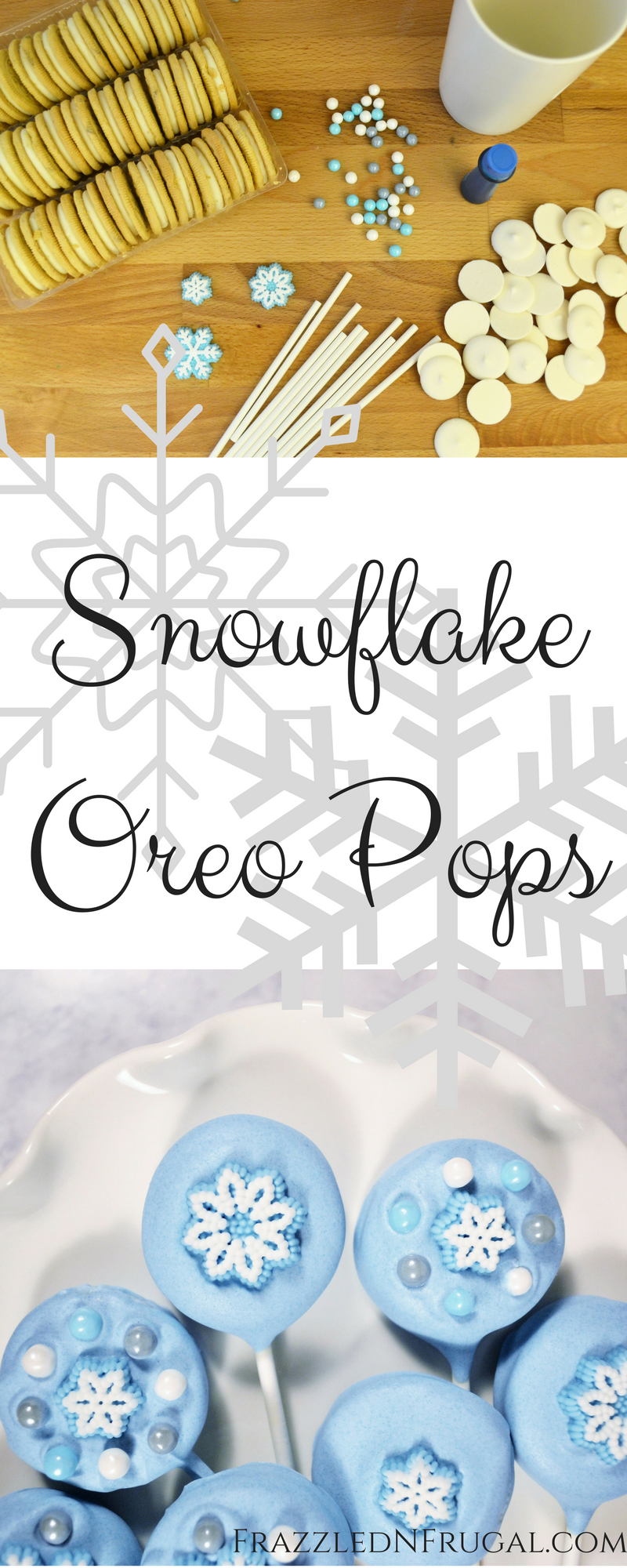 Snowflake Oreo Pops