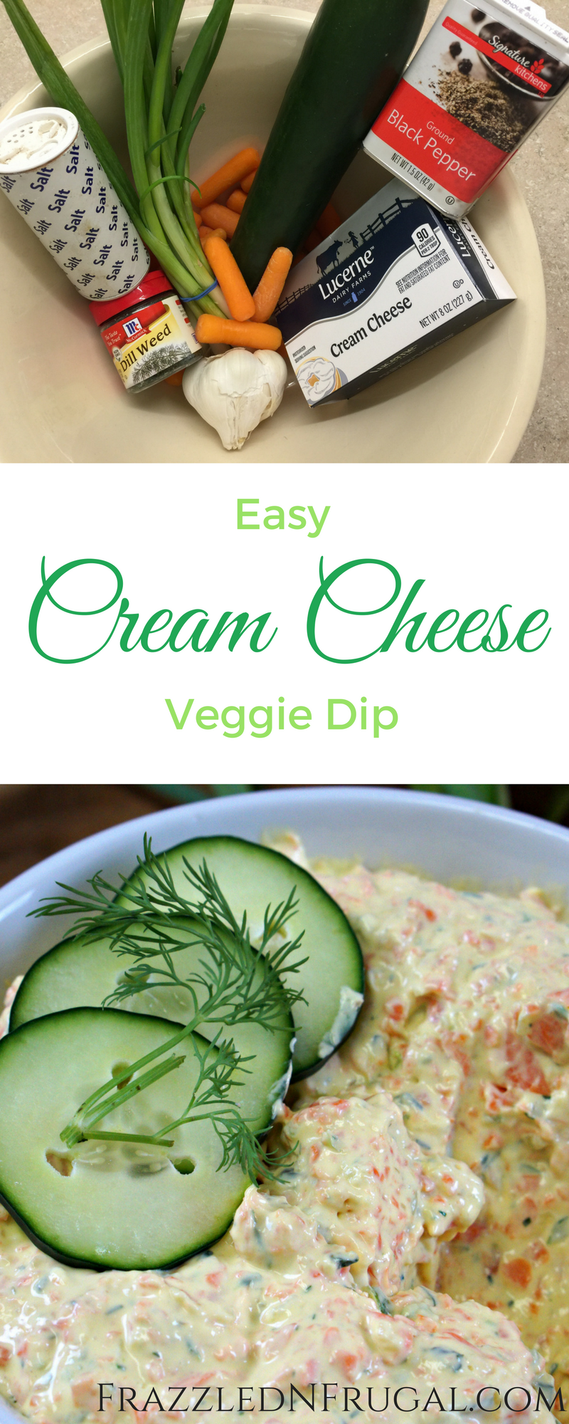 Easy Cream Cheese Veggie Dip
