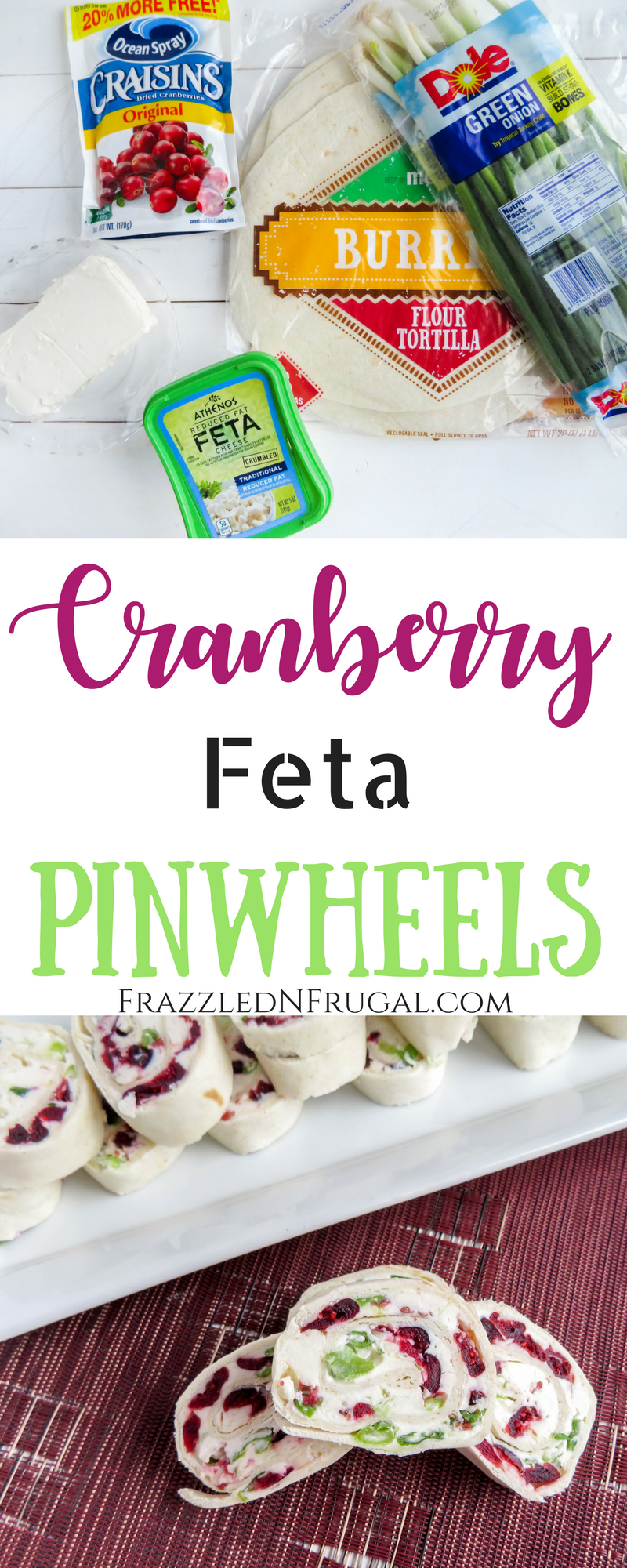 Cranberry Feta Pinwheels